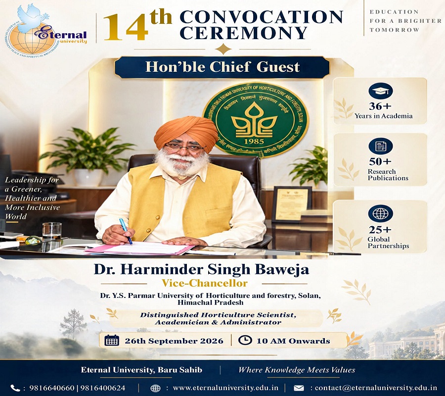 14th Convocation Ceremony | Introducing Our Hon’ble Chief Guest – Dr. Harminder Singh Baweja