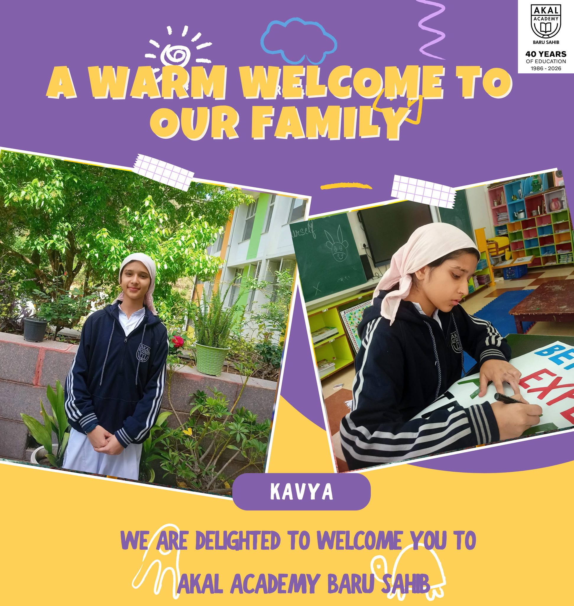 A very warm welcome to Heeral Chandwani, Keerat Kaur and Kavya to the Akal Academy Family Gallery Image