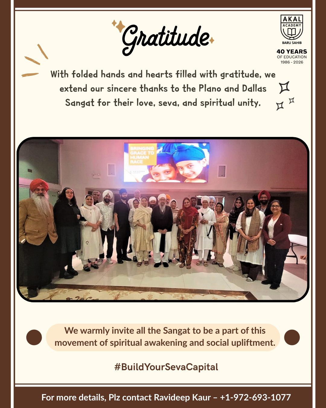 Gratitude Beyond Words – USA Sangat Darshan Gallery Image