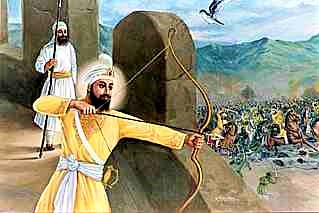 The Battle of Chamkaur Sahib.  An unparalleled stand of 40 Sikhs against enemy forces numbering in lakhs. Gallery Image