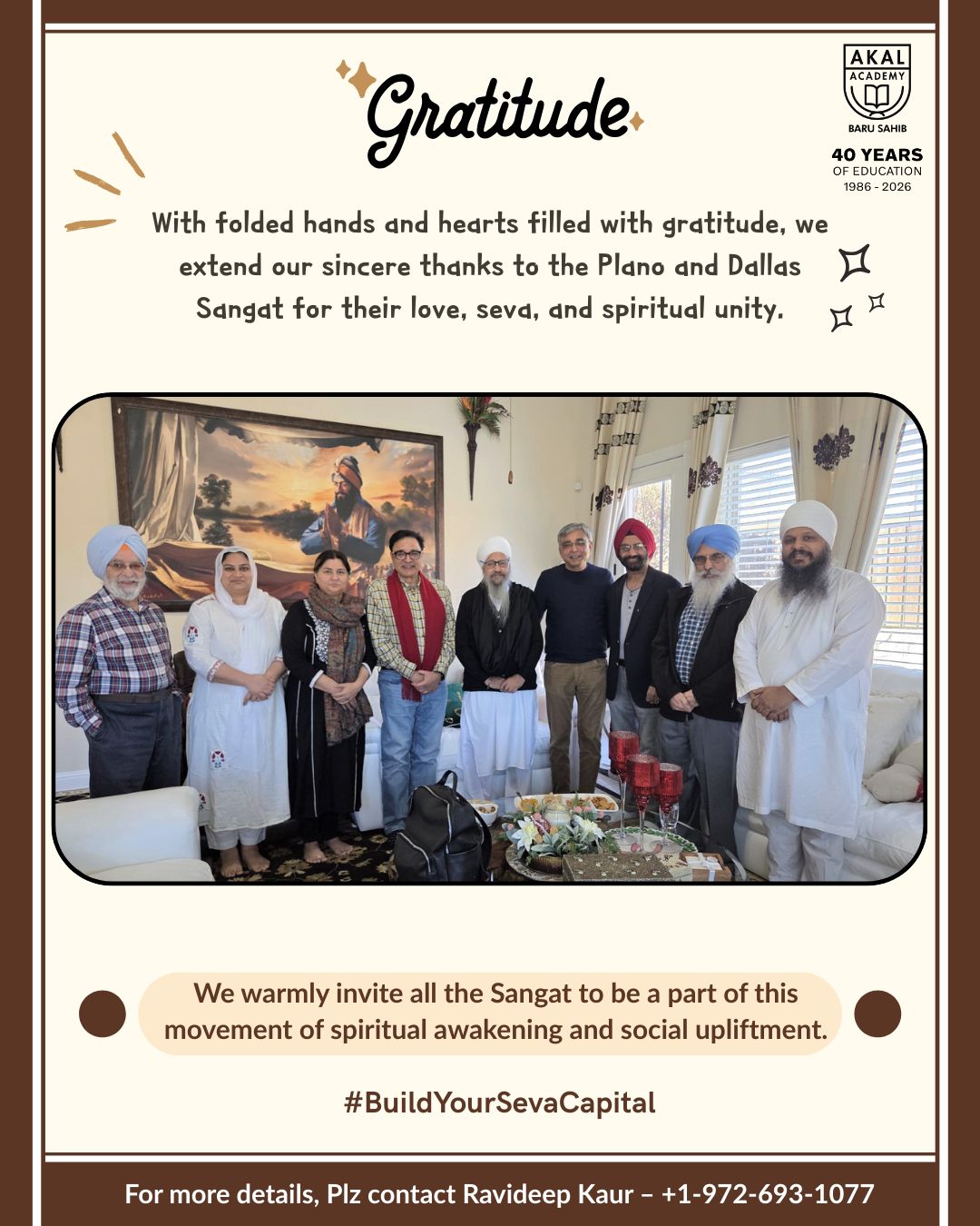 Gratitude Beyond Words – USA Sangat Darshan Gallery Image