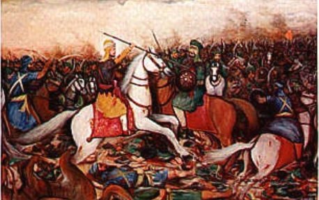 The Battle of Chamkaur Sahib.  An unparalleled stand of 40 Sikhs against enemy forces numbering in lakhs. Gallery Image