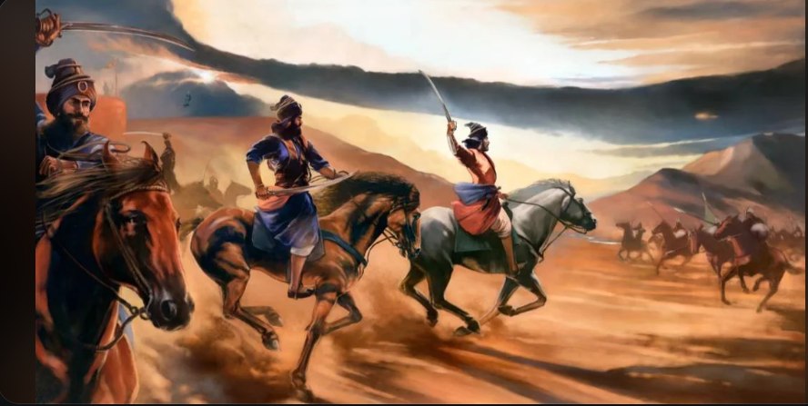 The Battle of Chamkaur Sahib.  An unparalleled stand of 40 Sikhs against enemy forces numbering in lakhs. Gallery Image