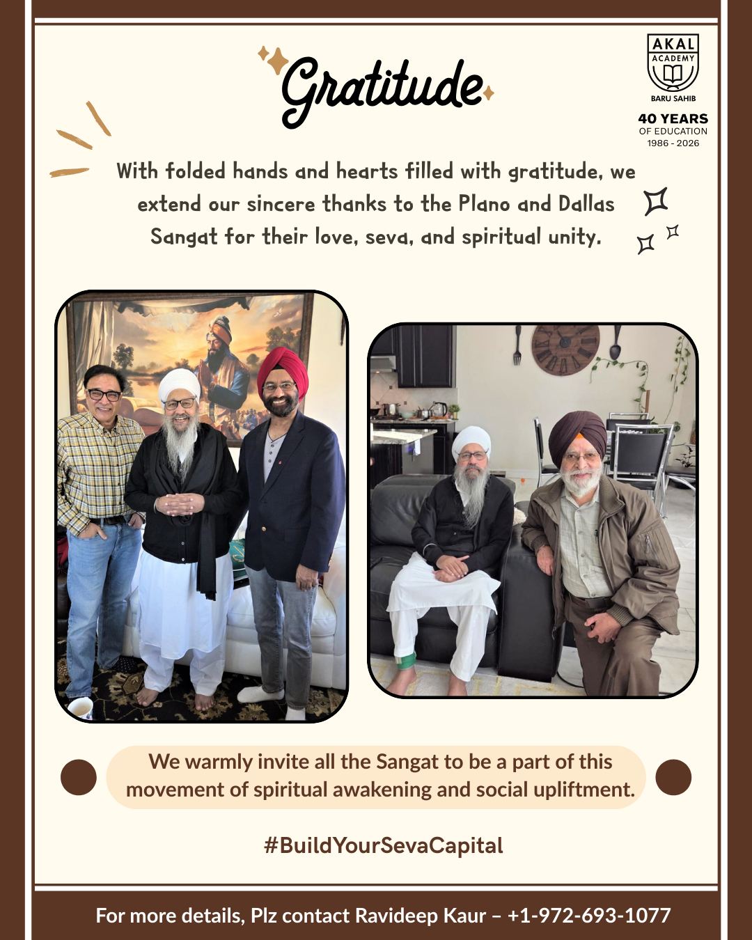 Gratitude Beyond Words – USA Sangat Darshan Gallery Image