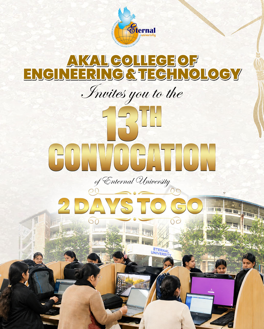 2 Days to Go | 13th Convocation Ceremony 2026 | Eternal University, Baru Sahib Gallery Image