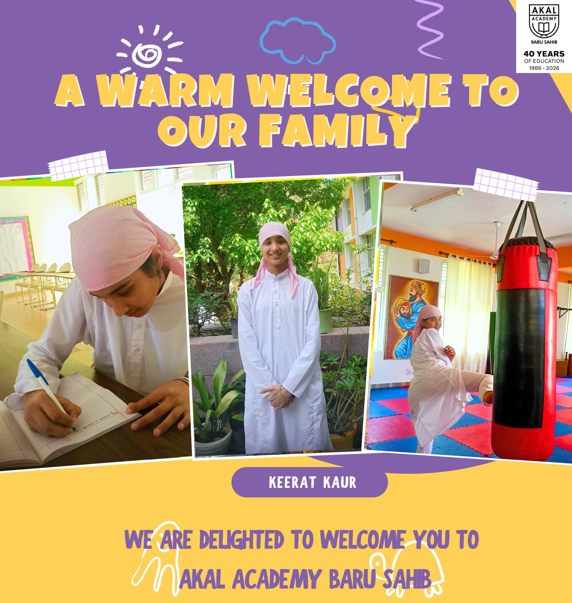 A very warm welcome to Heeral Chandwani, Keerat Kaur and Kavya to the Akal Academy Family Gallery Image